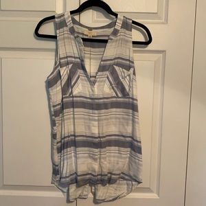 Blue & white striped tank. Size S. Brand Cupio